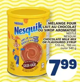 Marché Bonichoix NESTLÉ NESQUIK CHOCOLATE MILK MIX OR FLAVOURED SYRUP offer