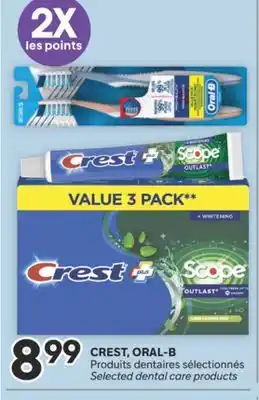 Brunet CREST, ORAL-B Produits dentaires sélectionnés offer