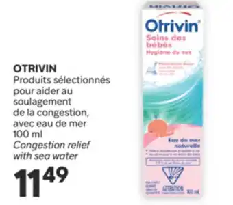 Brunet OTRIVIN Produits sélectionnés pour aider au soulagement de la congestion, avec eau de mer offer