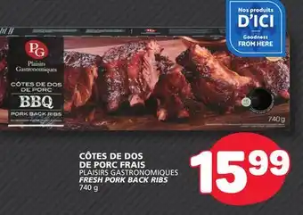 Marché Bonichoix PLAISIRS GASTRONOMIQUES FRESH PORK BACK RIBS offer