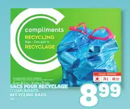 Marché Bonichoix COMPLIMENTS RECYCLING BAGS offer