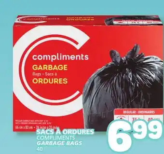 Marché Bonichoix COMPLIMENTS GARBAGE BAGS offer