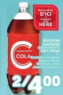 Marché Bonichoix COMPLIMENTS SOFT DRINK offer