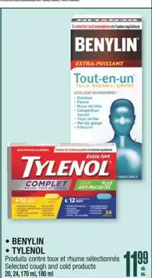 Jean Coutu BENYLIN, TYLENOL Selected cough and cold Products offer