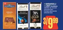 Jean Coutu GHIRARDELLI,LINDT Excellence Chocolate bars offer