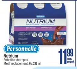 Jean Coutu PERSONNELLE Nutrium Meal replacement offer