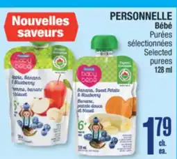 Jean Coutu PERSONNELLE Bébé Selected purees offer