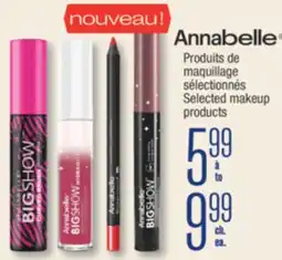 Jean Coutu ANNABELLE Selected makeup products offer