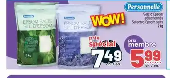 Jean Coutu Personnelle Selected Epsom salts offer