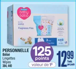 Jean Coutu PERSONNELLE Baby Wipes offer