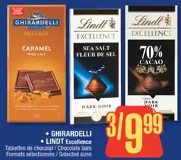 Jean Coutu GHIRARDELLI • LINDT Excellence Chocolate bars offer