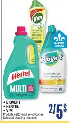 Jean Coutu BIOVERT, HERTEL , VIM Selected cleaning products offer