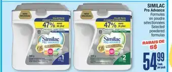 Jean Coutu SIMILAC Pro Advance Selected powdered formulas offer