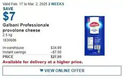 Costco Galbani Professionale provolone cheese offer