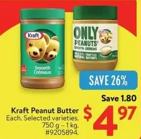 Walmart Kraft Peanut Butter offer