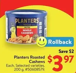 Walmart Planters Roasted Cashews offer