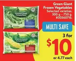 Walmart Green Giant Frozen Vegetables offer