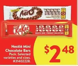 Walmart Nestlé Mini Chocolate Bars offer