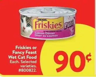 Walmart Friskies or Fancy Feast Wet Cat Food offer