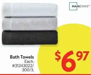 Walmart Bath Towels offer