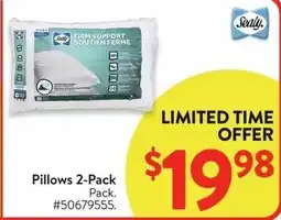 Walmart Pillows 2-Pack Pack offer