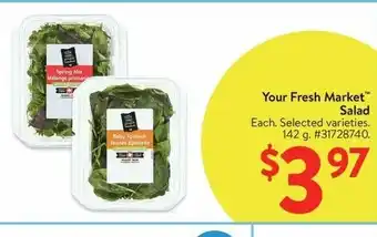 Walmart Your Fresh Market Salad offer