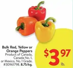 Walmart Bulk Red, Yellow or Orange Peppers offer