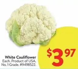 Walmart White Cauliflower offer