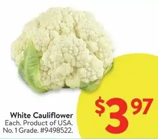 Walmart White Cauliflower offer