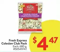 Walmart Fresh Express Coleslaw Club Pack offer