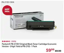 123Ink Pantum PB-211EV Original Black Toner Cartridge Economic Version - (High Yield of PB-210) - 1 Pack offer