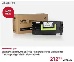 123Ink Lexmark 55B1H00 55B1H0E Remanufactured Black Toner Cartridge High Yield - Moustache offer