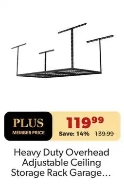 Shopper+ Heavy Duty Overhead Adjustable Ceiling Storage Rack Garage Storage, 3x6 ft - Enduran offer