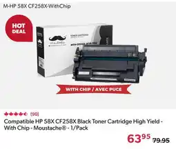 Shopper+ Compatible HP 58X CF258X Black Toner Cartridge High Yield - With Chip - Moustache - 1/Pack offer