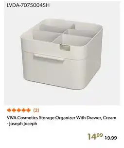 Shopper+ VIVA Cosmetics Storage Organizer With Drawer, Cream - Joseph Joseph offer