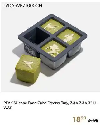 Shopper+ PEAK Silicone Food Cube Freezer Tray, 7.3 x 7.3 x 3 H - W&P offer