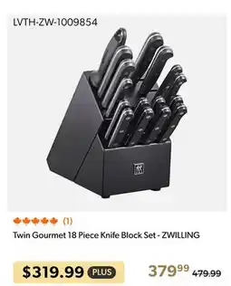 Shopper+ Twin Gourmet 18 Piece Knife Block Set - ZWILLING offer