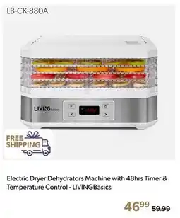 Shopper+ Electric Dryer Dehydrators Machine with 48hrs Timer & Temperature Control - LIVINGBasics offer