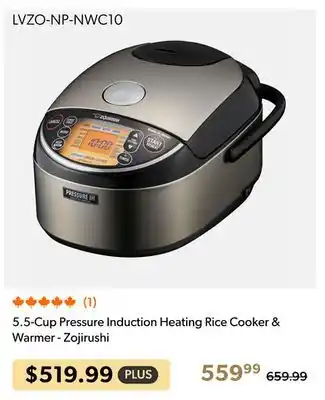 Shopper+ 5.5-Cup Pressure Induction Heating Rice Cooker & Warmer - Zojirushi offer