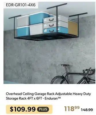 Shopper+ Overhead Ceiling Garage Rack Adjustable Heavy Duty Storage Rack 4FT x 6FT - Enduran offer