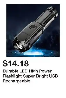 Newegg Durable LED High Power Flashlight Super Bright USB Rechargeable offer