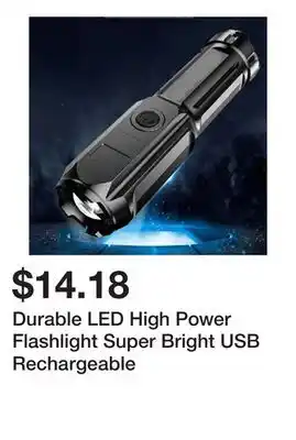 Newegg Durable LED High Power Flashlight Super Bright USB Rechargeable offer