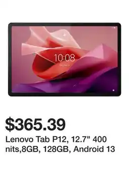 Newegg Lenovo Tab P12, 12.7 400 nits,8GB, 128GB, Android 13 offer