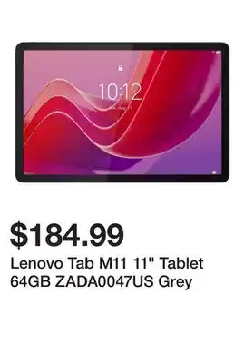 Newegg Lenovo Tab M11 11 Tablet 64GB ZADA0047US Grey offer