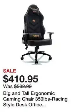 Wayfair Big and Tall Ergonomic Gaming Chair 350lbs-Racing Style Desk Office PC Chair offer