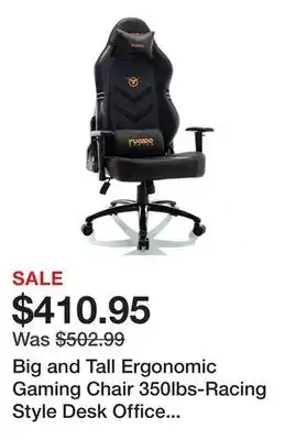 Wayfair Big and Tall Ergonomic Gaming Chair 350lbs-Racing Style Desk Office PC Chair offer