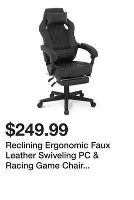 Wayfair Reclining Ergonomic Faux Leather Swiveling PC & Racing Game Chair Adjustable offer