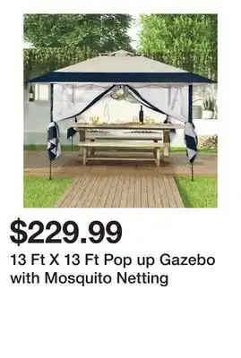 Wayfair 13 Ft X 13 Ft Pop up Gazebo with Mosquito Netting offer