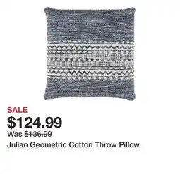 Wayfair Julian Geometric Cotton Throw Pillow offer