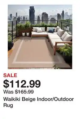 Wayfair Waikiki Beige Indoor/Outdoor Rug offer